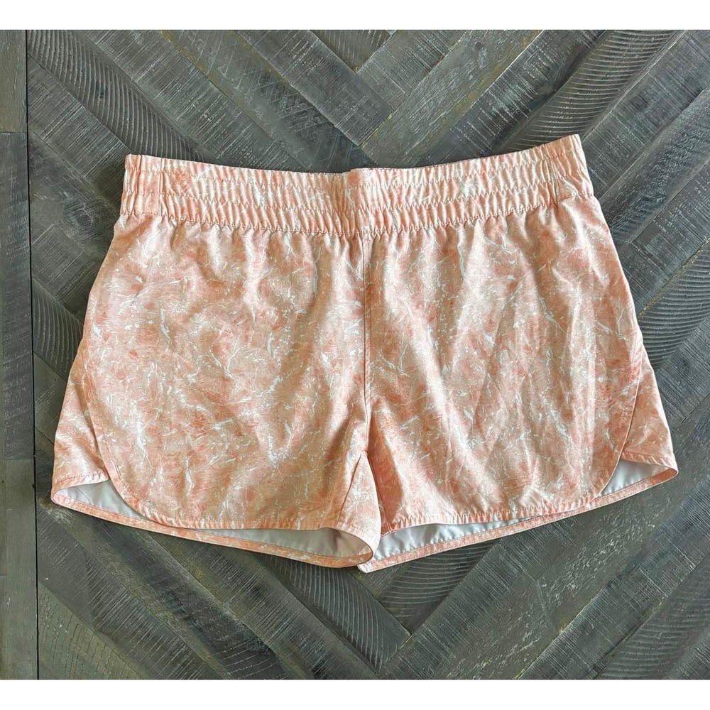 World Wide Sportsman Womens Peach Marble Fishing Athletic Shorts XL Pocket